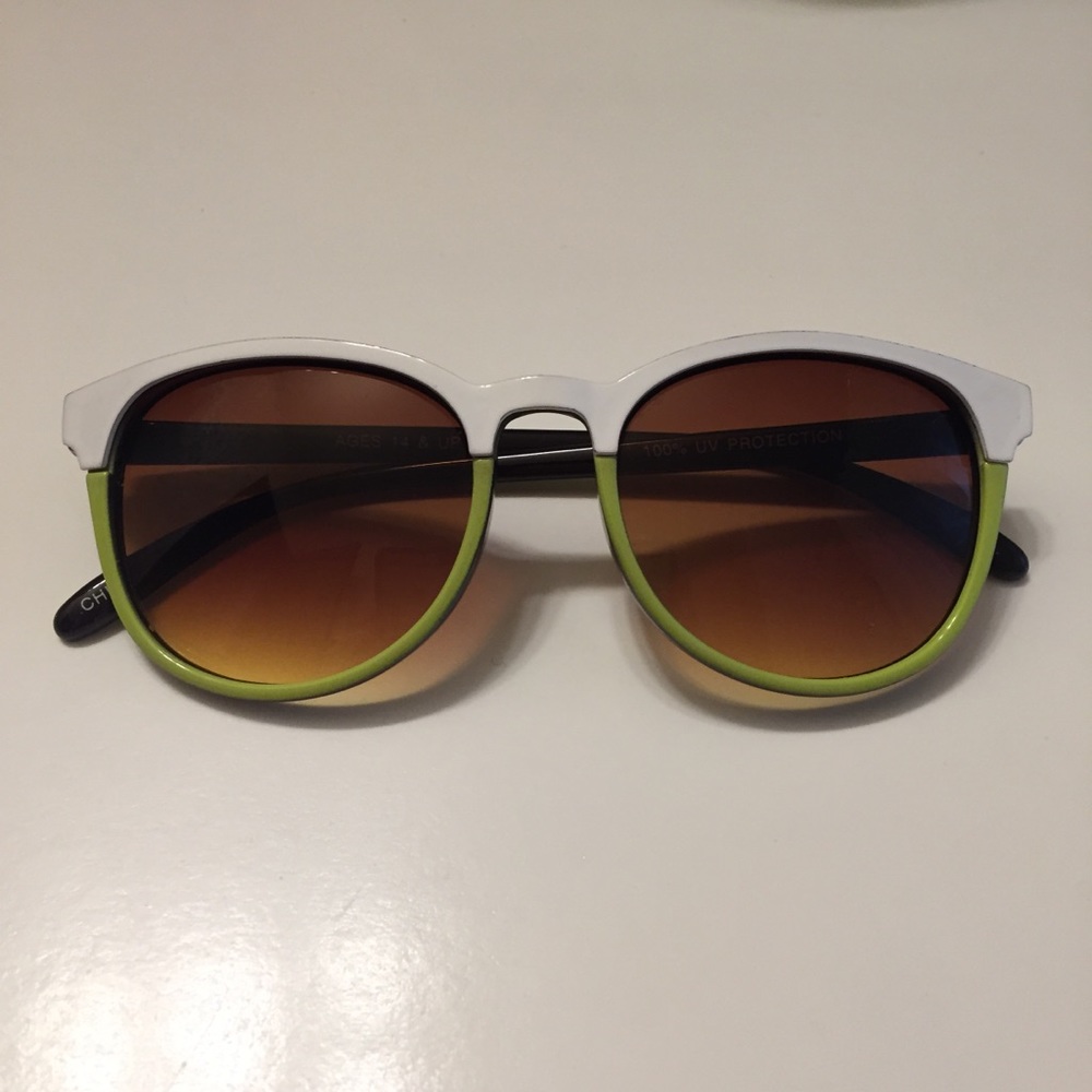 White and green sunglasses